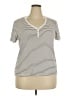 Gap Stripes Ivory Short Sleeve Henley Size XXL - photo 1