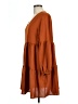 Unbranded Solid Brown Casual Dress Size L - photo 5