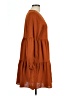 Unbranded Solid Brown Casual Dress Size L - photo 4