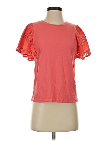 Self Contrast Short Sleeve Top (view 1)