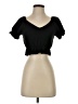 Shein 100% Polyester Black Short Sleeve Top Size 2 - photo 1