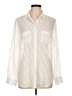Ann Taylor 100% Polyester Chevron-herringbone Ivory Long Sleeve Blouse Size 10 - photo 1