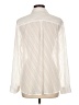 Ann Taylor 100% Polyester Chevron-herringbone Ivory Long Sleeve Blouse Size 10 - photo 2