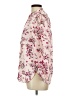 J.Crew 100% Cotton Floral Pink 3/4 Sleeve Blouse Size 10 - photo 5
