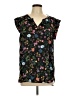 Pleione 100% Polyester Floral Black Sleeveless Blouse Size L - photo 1