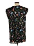 Pleione 100% Polyester Floral Black Sleeveless Blouse Size L - photo 2