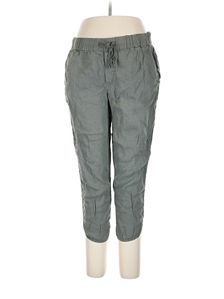 Pre-owned Caslon Linen Pants In Gray