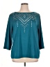 Ruby Rd. Teal 3/4 Sleeve Top Size 1X - photo 1
