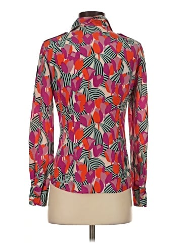 Tory Burch Long Sleeve Silk Top (view 2)
