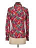 Tory Burch 100% Silk Print Red Long Sleeve Silk Top Size 2 - photo 2