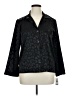 Natori Animal Print Black 3/4 Sleeve Blouse Size L - photo 1