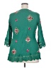 Kindred 100% Polyester Green 3/4 Sleeve Blouse Size 2X - photo 2