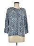 L.L.Bean Blue 3/4 Sleeve Henley Size L (petite) - photo 1