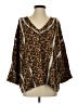 Bibi Animal Print Brown Poncho Size S - photo 1