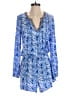 Lilly Pulitzer 100% Polyester Chevron-herringbone Blue Romper Size S - photo 1