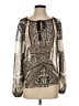 Hale Bob 100% Polyester Silver Long Sleeve Blouse Size S - photo 1
