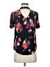 Maeve 100% Viscose Floral Black Short Sleeve Blouse Size XS - photo 1