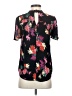 Maeve 100% Viscose Floral Black Short Sleeve Blouse Size XS - photo 2