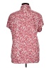 BeachLunchLounge Floral Red Short Sleeve Button-Down Shirt Size L - photo 2