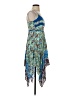 Entro Paisley Blue Cocktail Dress Size S - photo 4