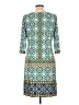 Wisp Print Teal Casual Dress Size 10 - photo 2