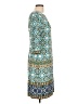 Wisp Print Teal Casual Dress Size 10 - photo 4