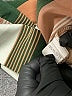 Unbranded 100% Polyester Stripes Brown Green 3/4 Sleeve Blouse Size M - photo 8