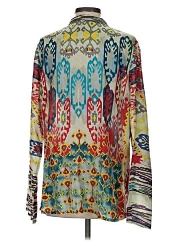 Johnny Was Long Sleeve Silk Top (view 2)