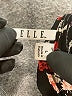 Elle 100% Polyester Floral Black Long Sleeve Blouse Size L - photo 7