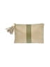 G.I.L.I. 100% Leather Stripes Ivory Leather Clutch One size - photo 1