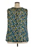 Talbots 100% Polyester Blue Sleeveless Blouse Size 2X - photo 2