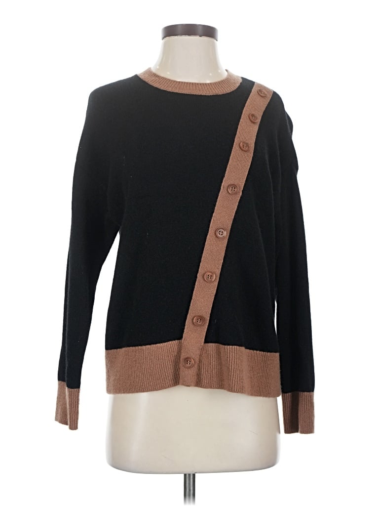Pre-owned Summersalt Wool Cardigan Sweater In Brown