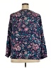 Attention 100% Polyester Paisley Blue Long Sleeve Blouse Size 2X - photo 2
