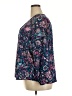 Attention 100% Polyester Paisley Blue Long Sleeve Blouse Size 2X - photo 5