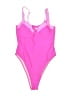Unbranded Solid Pink One Piece Swimsuit Size L - photo 1