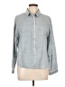 Emberley Polka Dots Blue Long Sleeve Blouse Size L - photo 1