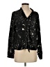 Gilli 100% Polyester Metallic Black Long Sleeve Blouse Size S - photo 1