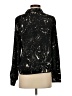 Gilli 100% Polyester Metallic Black Long Sleeve Blouse Size S - photo 2