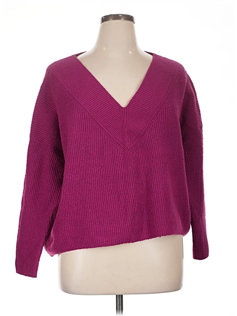 Pre-owned Express Pullover Sweater In Purple