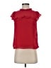Monteau 100% Polyester Red Short Sleeve Blouse Size S - photo 1