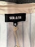 Ser.O.Ya 100% Polyester Stripes Ivory Short Sleeve Blouse Size XL - photo 7