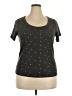 Old Navy Polka Dots Black Short Sleeve T-Shirt Size 2X - photo 1
