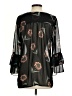 CAbi 100% Polyester Black 3/4 Sleeve Blouse Size S - photo 2