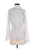 Unbranded 100% Polyester Silver Long Sleeve Blouse Size 4 - photo 1