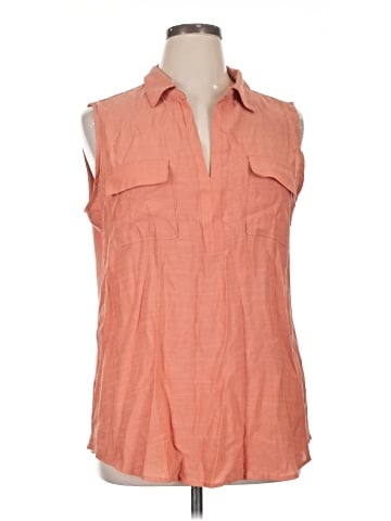 Notations Sleeveless Button-Down Shirt (view 1)
