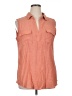 Notations Orange Sleeveless Button-Down Shirt Size XL - photo 1