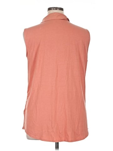 Notations Sleeveless Button-Down Shirt (view 2)