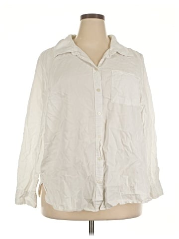 H&M 3/4 Sleeve Button-Down Shirt (view 1)