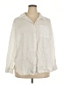 H&M 100% Cotton Ivory 3/4 Sleeve Button-Down Shirt Size XXL - photo 1