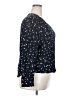 Pale Sky 100% Rayon Polka Dots Floral Black Long Sleeve Blouse Size XXL - photo 4